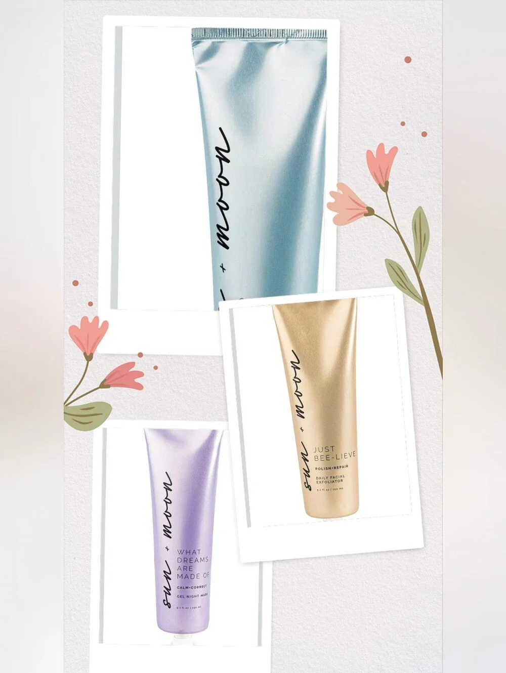 Sun + Moon Facial Night Mask, Facial Exfoliator & Face & Neck Cream